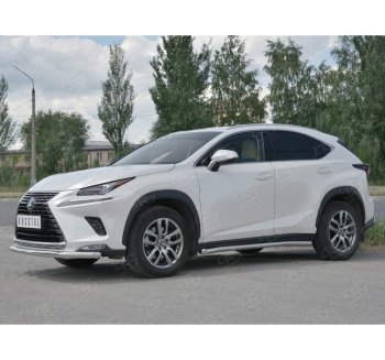 17 849 р. Защита переднего бампера (Ø63 мм, нержавейка) SLITKOFF  Lexus NX300h  Z10 (2014-2017) дорестайлинг  с доставкой в г. Владивосток. Увеличить фотографию 1