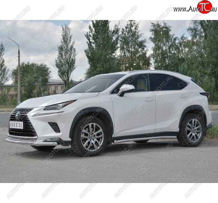 17 849 р. Защита переднего бампера (Ø63 мм, нержавейка) SLITKOFF  Lexus NX300h  Z10 (2014-2017) дорестайлинг  с доставкой в г. Владивосток