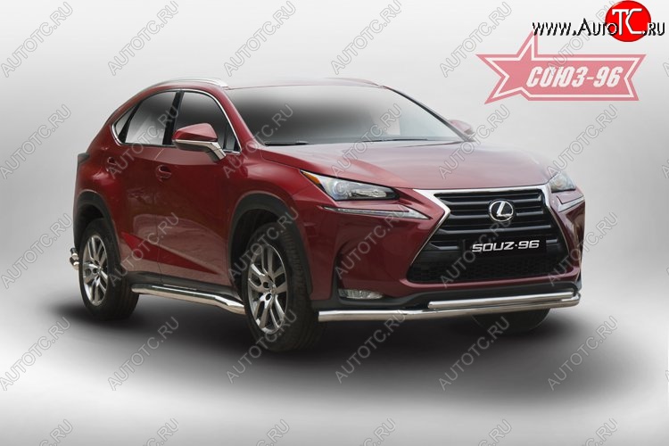 22 769 р. Защита переднего бампера одинарная Souz-96 (d60/42). Lexus NX200 Z10 дорестайлинг (2014-2017)  с доставкой в г. Владивосток