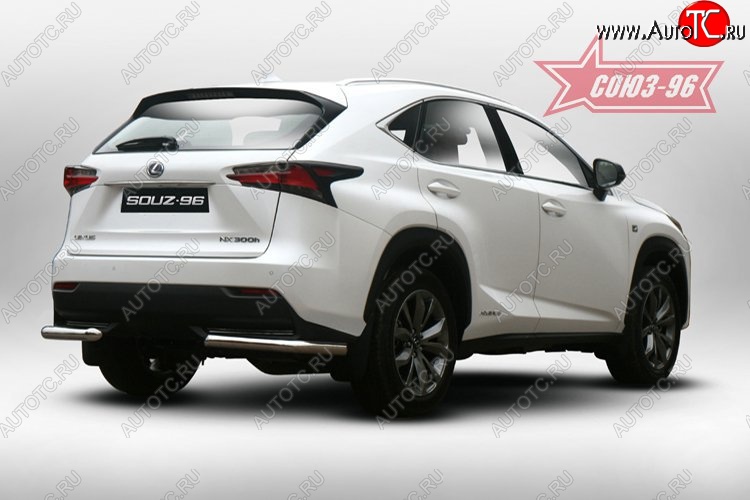 11 519 р. Защита заднего бампера из двух боковых уголков (d60) Souz-96 Lexus NX300h Z10 дорестайлинг (2014-2017)  с доставкой в г. Владивосток