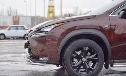 16 999 р. Защита переднего бампера (2 трубыØ42 мм, нержавейка) SLITKOFF  Lexus NX200  Z10 (2014-2017) дорестайлинг  с доставкой в г. Владивосток. Увеличить фотографию 3