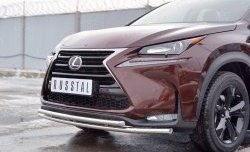 16 999 р. Защита переднего бампера (2 трубыØ42 мм, нержавейка) SLITKOFF  Lexus NX200  Z10 (2014-2017) дорестайлинг  с доставкой в г. Владивосток. Увеличить фотографию 4