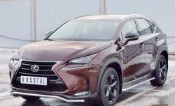 16 499 р. Защита переднего бампера (Ø42 мм, волна, нержавейка) SLITKOFF Lexus NX200 Z10 дорестайлинг (2014-2017)  с доставкой в г. Владивосток. Увеличить фотографию 2