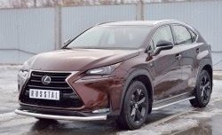 17 999 р. Защита переднего бампера (Ø63 мм, нержавейка) SLITKOFF  Lexus NX200  Z10 (2014-2017) дорестайлинг  с доставкой в г. Владивосток. Увеличить фотографию 2