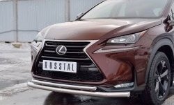 20 849 р. Защита переднего бампера (2 трубыØ63 и 42 мм, нержавейка) SLITKOFF Lexus NX200 Z10 дорестайлинг (2014-2017)  с доставкой в г. Владивосток. Увеличить фотографию 4