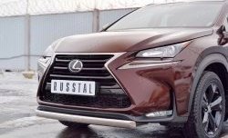 11 249 р. Защита переднего бампера (Ø75х42 мм, нержавейка) Russtal Lexus NX200 Z10 дорестайлинг (2014-2017)  с доставкой в г. Владивосток. Увеличить фотографию 4