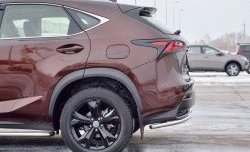 14 549 р. Защита заднего бампера (Ø42 мм уголки, нержавейка) SLITKOFF  Lexus NX200  Z10 (2014-2017) дорестайлинг  с доставкой в г. Владивосток. Увеличить фотографию 4