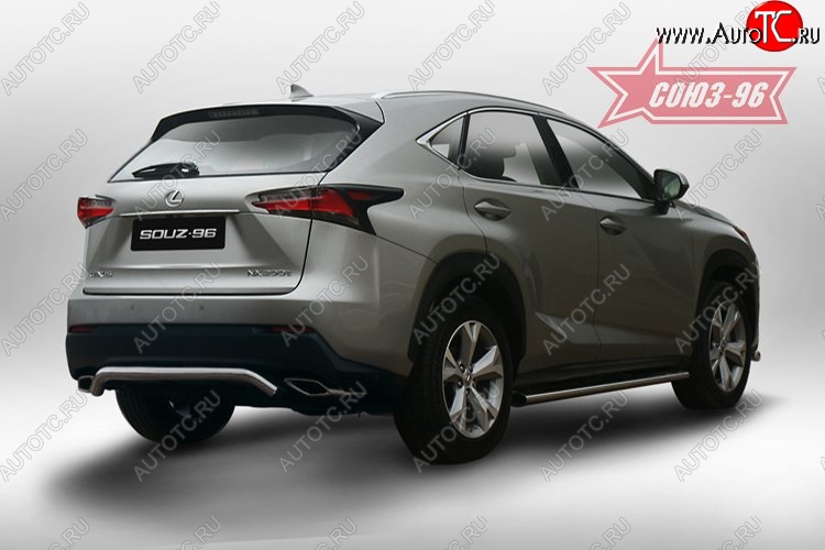 13 679 р. Защита заднего бампера (F-Sport) Souz-96 (d60) Lexus NX200T Z10 (2014-2017)  с доставкой в г. Владивосток