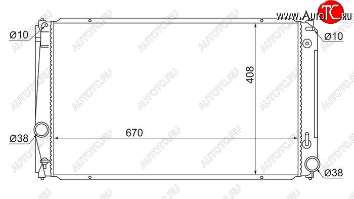 5 549 р. Радиатор двигателя SAT (трубчатый, МКПП/АКПП) Lexus NX200 Z10 дорестайлинг (2014-2017)  с доставкой в г. Владивосток