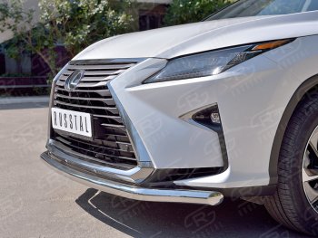 21 399 р. Защита переднего бампера (Ø63 мм, нержавейка, кроме F-Sport) SLITKOFF  Lexus RX350L  AL20 (2017-2022) дорестайлинг, рестайлинг  с доставкой в г. Владивосток. Увеличить фотографию 4