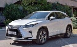 15 249 р. Защита переднего бампера (Ø42 мм, нержавейка) SLITKOFF  Lexus RX  200T (2015-2017) AL20 дорестайлинг  с доставкой в г. Владивосток. Увеличить фотографию 2