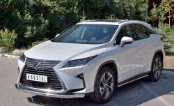 18 799 р. Защита переднего бампера (Ø63 мм, нержавейка) SLITKOFF  Lexus RX  200T (2015-2017) AL20 дорестайлинг  с доставкой в г. Владивосток. Увеличить фотографию 2