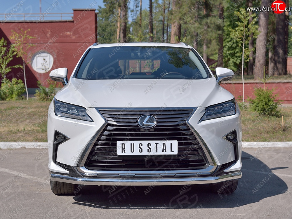 18 799 р. Защита переднего бампера (Ø63 мм, нержавейка) SLITKOFF  Lexus RX  200T (2015-2017) AL20 дорестайлинг  с доставкой в г. Владивосток