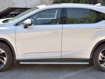 25 849 р. Широкая защита порогов с трубой диаметром 42 мм SLITKOFF v2  Lexus RX  200T (2015-2017) AL20 дорестайлинг  с доставкой в г. Владивосток. Увеличить фотографию 3