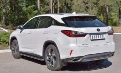 16 949 р. Защита заднего бампера (Ø63 мм, окрашенная) SLITKOFF  Lexus RX  200T (2015-2017) AL20 дорестайлинг  с доставкой в г. Владивосток. Увеличить фотографию 2