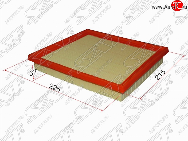 349 р. Фильтр воздушный двигателя SAT (226х215х37 mm)  Lexus RX  270 (2015-2019), Lexus RX270  AL10 (2010-2012), Lexus RX350  AL10 (2008-2015), Lexus RX450H  AL10 (2009-2012), Toyota Highlander  XU40 (2007-2013), Toyota Kluger  XU40 (2007-2013)  с доставкой в г. Владивосток