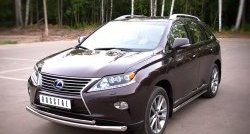 17 999 р. Защита переднего бампера (2 трубыØ63 и 42 мм, нержавейка) SLITKOFF Lexus RX270 AL10 дорестайлинг (2010-2012)  с доставкой в г. Владивосток. Увеличить фотографию 3