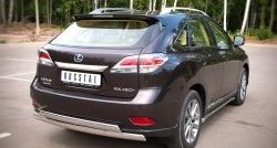 23 999 р. Защита заднего бампера (2 трубы Ø76х42 мм, нержавейка) Russtal Lexus RX270 AL10 дорестайлинг (2010-2012)  с доставкой в г. Владивосток. Увеличить фотографию 4