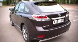 16 849 р. Защита заднего бампера (Ø75x42 мм, нержавейка) Russtal Lexus RX270 AL10 дорестайлинг (2010-2012)  с доставкой в г. Владивосток. Увеличить фотографию 4