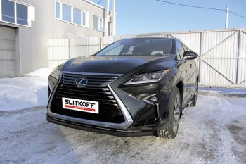 Защита переднего бампер Slitkoff Lexus RX350 AL20 дорестайлинг (2015-2019)