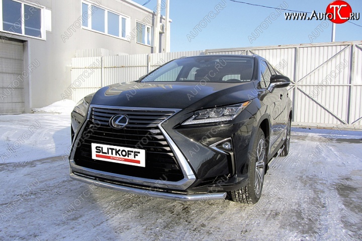 18 849 р. Одинарная защита переднего бампера диаметром 57 мм Slitkoff  Lexus RX350  AL20 (2015-2019) дорестайлинг (Нержавейка, Полированная)  с доставкой в г. Владивосток