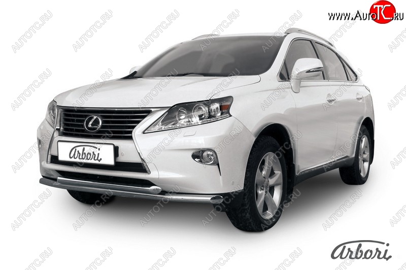 22 049 р. Защита переднего бампера Arbori (нержавейка, 2 трубы d57 mm) Lexus RX350 AL10 рестайлинг (2012-2015)  с доставкой в г. Владивосток