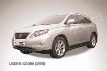 15 749 р. Защита переднего бампер Slitkoff Lexus RX350 AL10 дорестайлинг (2008-2012) (Цвет: серебристый)  с доставкой в г. Владивосток. Увеличить фотографию 1