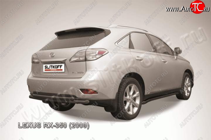 14 649 р. Защита задняя Slitkoff  Lexus RX350  AL10 (2008-2012) дорестайлинг (Цвет: серебристый)  с доставкой в г. Владивосток