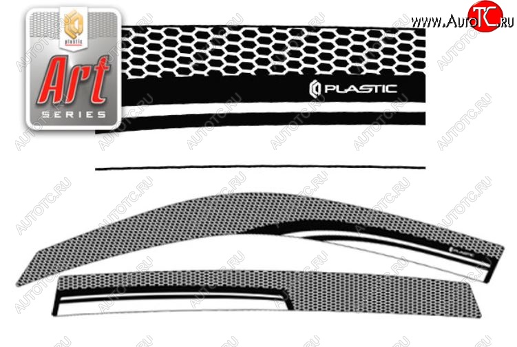 2 199 р. Дефлектора окон CA-Plastic  Lifan X60 (2011-2025) дорестайлинг, 1-ый рестайлинг, 2-ой рестайлинг (Серия Art черная, Без хром.молдинга)  с доставкой в г. Владивосток