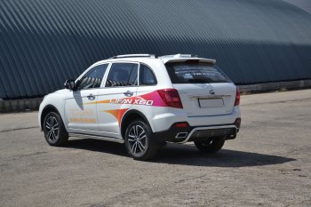 17 989 р. Защита заднего бампера Petroil Tuning Волна (d51) Lifan X60 2-ой рестайлинг (2016-2025) (Нержавеющая полированная сталь)  с доставкой в г. Владивосток. Увеличить фотографию 3