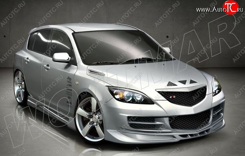 12 999 р. Пороги накладки CSR Mazda 3/Axela BK дорестайлинг, хэтчбэк (2003-2006)  с доставкой в г. Владивосток