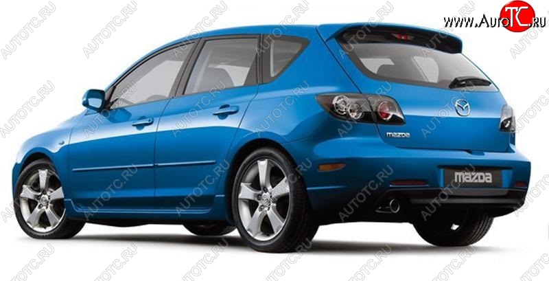 4 149 р. Пороги накладки SPORTEST  Mazda 3/Axela  BK (2003-2009) дорестайлинг, хэтчбэк, рестайлинг, хэтчбэк (Неокрашенные)  с доставкой в г. Владивосток