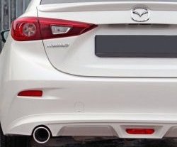 7 199 р. Диффузор заднего бампера Sport v1 Mazda 3/Axela BM дорестайлинг, хэтчбэк (2013-2016) (Неокрашенная)  с доставкой в г. Владивосток. Увеличить фотографию 2