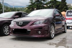 999 р. Реснички на фары RAVEN STYLE Mazda 3/Axela BK дорестайлинг седан (2003-2006) (Неокрашенные)  с доставкой в г. Владивосток. Увеличить фотографию 3