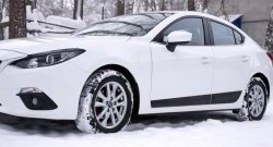 3 699 р. Молдинги RA  Mazda 3/Axela  BM (2013-2016) дорестайлинг седан (Поверхность глянец под окраску, Неокрашенные)  с доставкой в г. Владивосток. Увеличить фотографию 4