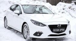 1 129 р. Реснички на фары RA Mazda 3/Axela BM дорестайлинг седан (2013-2016) (Неокрашенные)  с доставкой в г. Владивосток. Увеличить фотографию 7