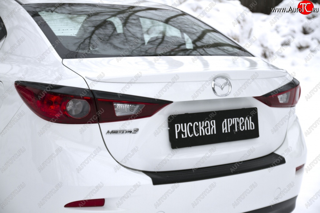 979 р. Реснички на фонари RA  Mazda 3/Axela  BM (2013-2016) дорестайлинг седан (Неокрашенные)  с доставкой в г. Владивосток