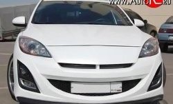 11 399 р. Передний бампер AutoEXE Mazda 3/Axela BL дорестайлинг, хэтчбэк 5 дв. (2009-2011) (Без сетки, Неокрашенный)  с доставкой в г. Владивосток. Увеличить фотографию 3