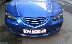 689 р. Реснички на фары Корнер  Mazda 3/Axela  BK (2003-2009) дорестайлинг седан, рестайлинг седан (Неокрашенные)  с доставкой в г. Владивосток. Увеличить фотографию 2