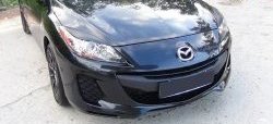 849 р. Реснички на фары RA  Mazda 3/Axela  BL (2009-2013) дорестайлинг седан, дорестайлинг, хэтчбэк 5 дв., рестайлинг седан, рестайлинг, хэтчбэк (Неокрашенные)  с доставкой в г. Владивосток. Увеличить фотографию 2