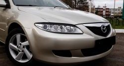 669 р. Реснички RA на фары Mazda 6 GG седан дорестайлинг (2002-2005) (Неокрашенные)  с доставкой в г. Владивосток. Увеличить фотографию 2