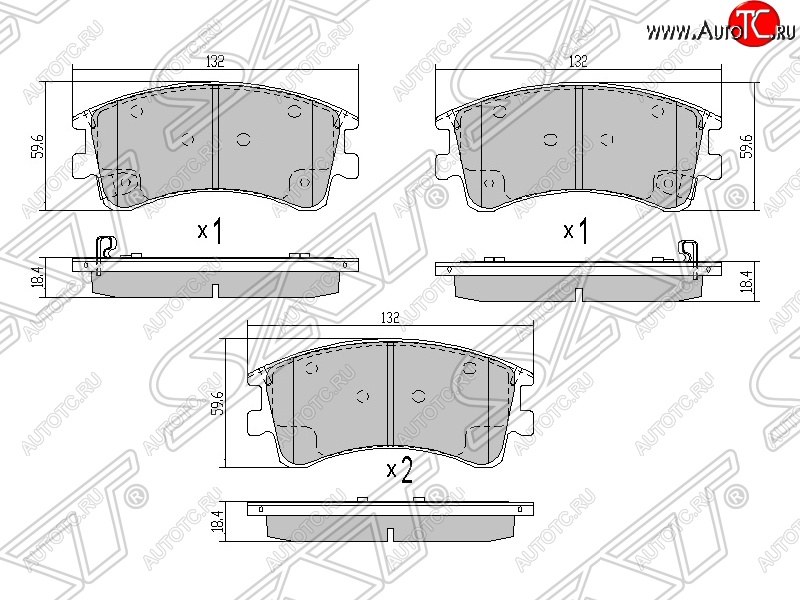 1 599 р. Колодки тормозные SAT (передние)  Mazda 6 ( GG,  GG, GY) - Atenza  GG  с доставкой в г. Владивосток