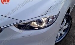 1 299 р. Реснички на фары Sport V2  Mazda 6  GJ (2012-2015) дорестайлинг седан (Неокрашенные)  с доставкой в г. Владивосток. Увеличить фотографию 3