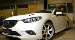 47 899 р. Капот пластиковый (с прорезаными жабрами) SkyActivSport MV-Tuning Mazda 6 GJ дорестайлинг седан (2012-2015) (Неокрашенный)  с доставкой в г. Владивосток. Увеличить фотографию 7