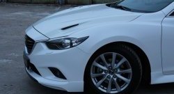 47 899 р. Капот пластиковый (с прорезаными жабрами) SkyActivSport MV-Tuning Mazda 6 GJ дорестайлинг седан (2012-2015) (Неокрашенный)  с доставкой в г. Владивосток. Увеличить фотографию 9