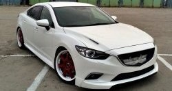 47 899 р. Капот пластиковый (с прорезаными жабрами) SkyActivSport MV-Tuning Mazda 6 GJ дорестайлинг седан (2012-2015) (Неокрашенный)  с доставкой в г. Владивосток. Увеличить фотографию 5