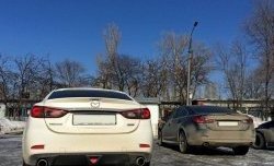 12 699 р. Диффузор заднего бампера Sport v1  Mazda 6  GJ (2015-2018) 1-ый рестайлинг седан (Неокрашенная)  с доставкой в г. Владивосток. Увеличить фотографию 2