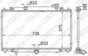 Радиатор двигателя (пластинчатый, МКПП/АКПП) SAT  6  GJ, Atenza  правый руль