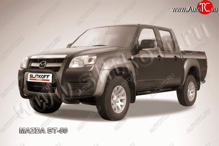 17 549 р. Кенгурятник d57 низкий мини  Mazda BT-50 (2006-2011) (Цвет: серебристый)  с доставкой в г. Владивосток