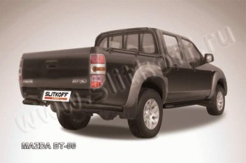 8 849 р. Уголки d76  Mazda BT-50 (2011-2015) (Цвет: серебристый)  с доставкой в г. Владивосток. Увеличить фотографию 1